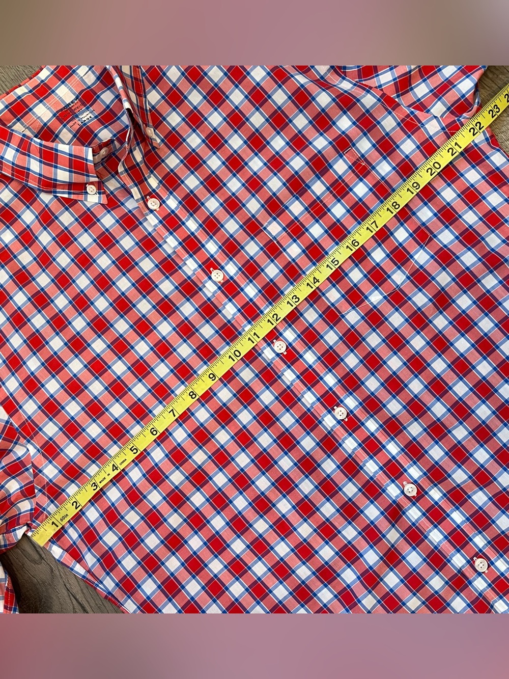 J. Crew Red and Blue Plaid Button-Down Shirt - Picture 6 of 8